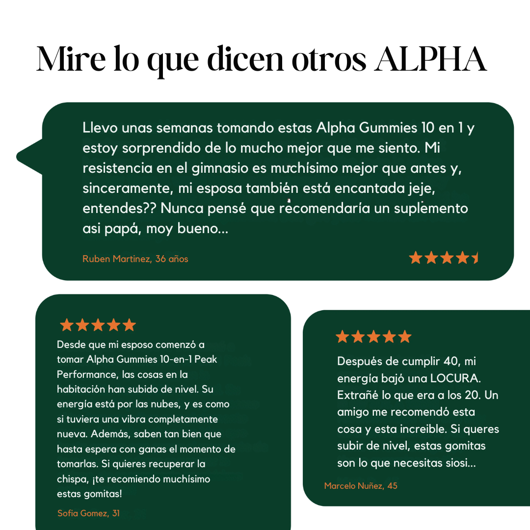 Gomitas ALPHA | Mayor Resistencia y Potencia Masculina